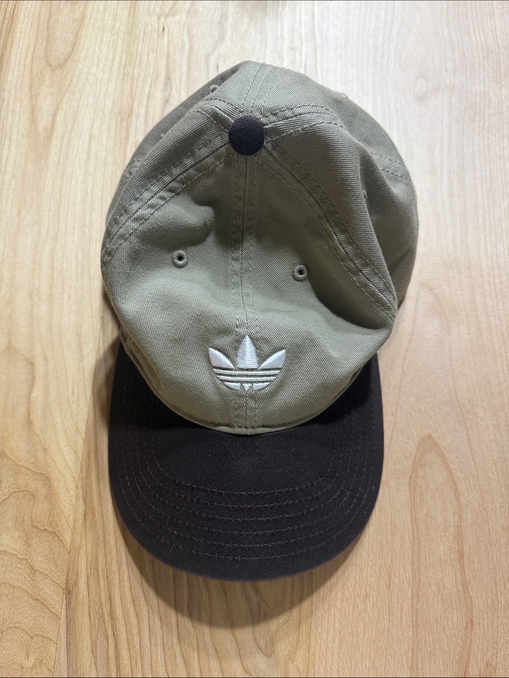 adidas Olive and Black Trefoil Cap with Embroidered Logo